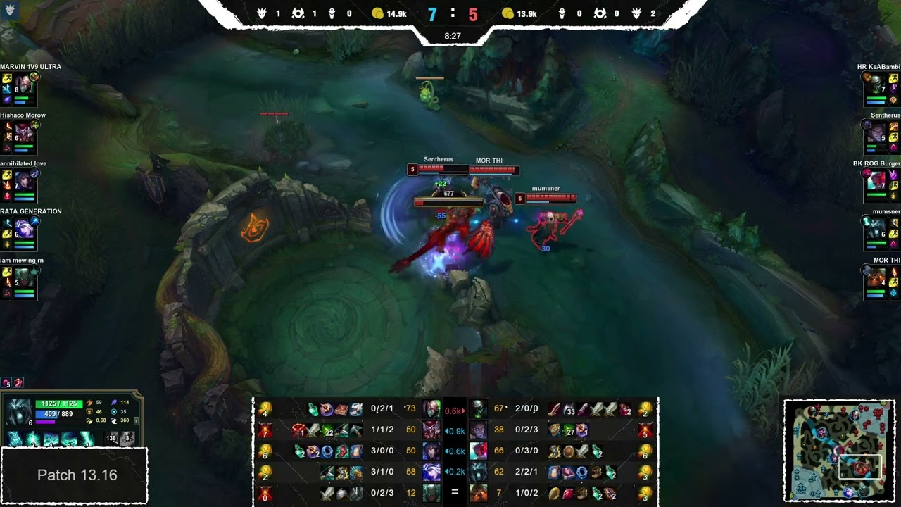 🔹iam mewing rn🔹MARVIN 1V9 ULT -VS- 🔸Sentherus🔸[BKR] Czekolad - LoL Ranked Replay