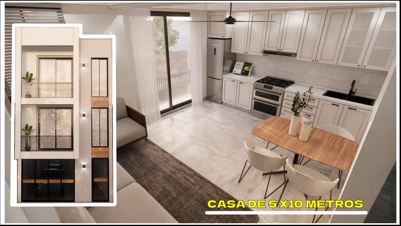 CASA De 5x10 METROS De Tres Pisos - CASA Con 3 DORMITORIOS