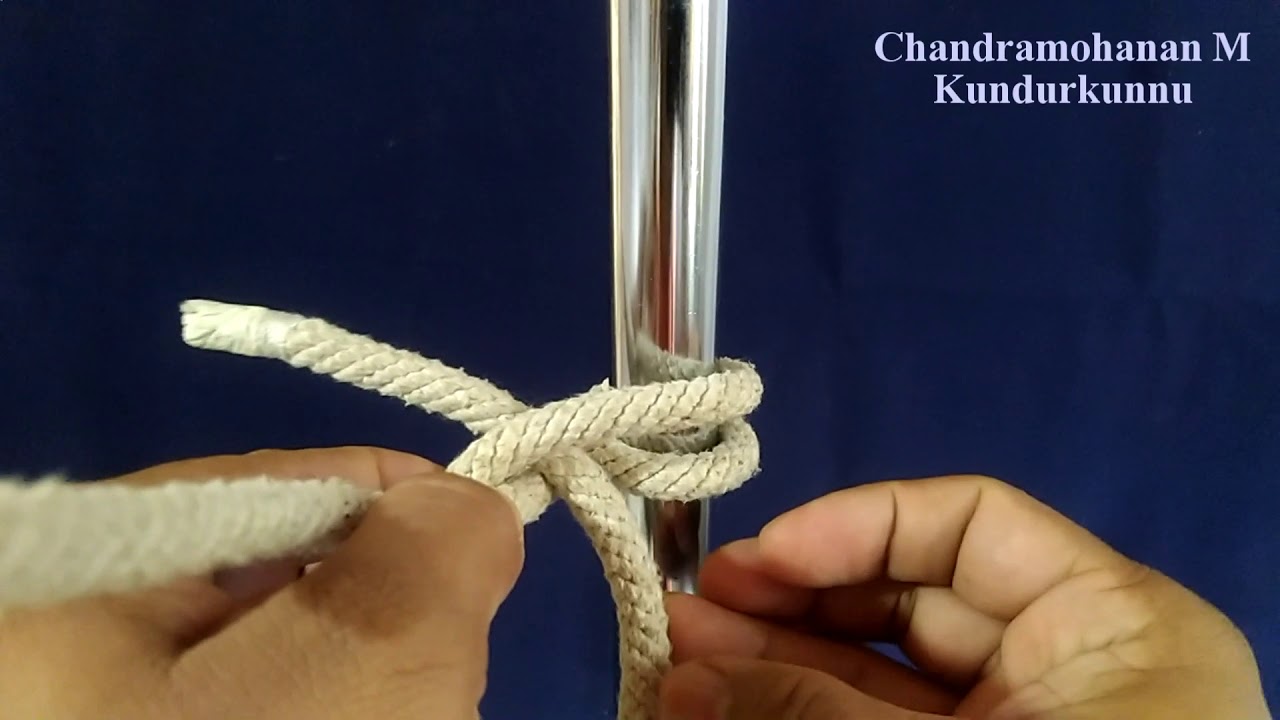റൗണ്ട് ടേൺ ആന്റ് ടു ഹാഫ് ഹിച്ച് / ROUND TURN AND TWO HALF HITCH