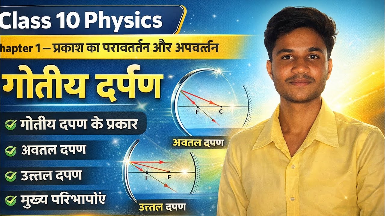 Class 10 Physics Chapter 1 | गोलीय दर्पण (Spherical Mirror) | अवतल व उत्तल दर्पण | आसान भाषा में 