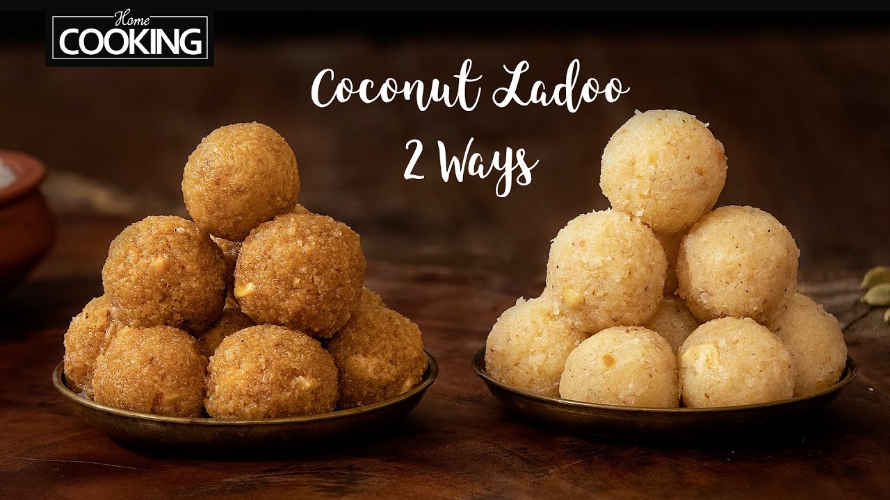 Кокосовый Ladoo 2 способа | Индийские сладости | Рецепт Нариала Ладу | Рецепт ладду | Рецепты с к...
