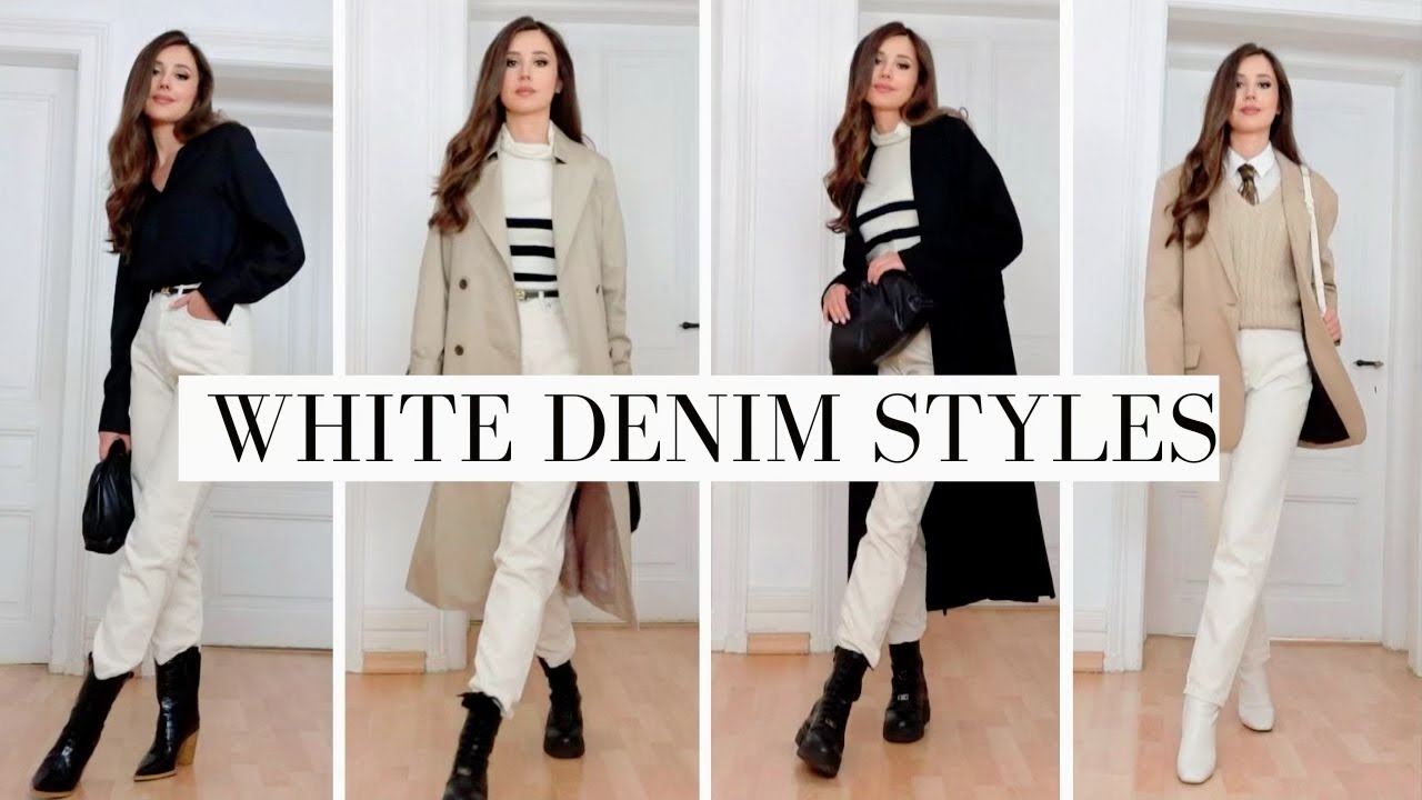 WEISSE JEANS OUTFITS IM HERBST 2023 KOMBINIEREN | LOOK BOOK & STYLEINSPO | ARMEDANGELS CODE