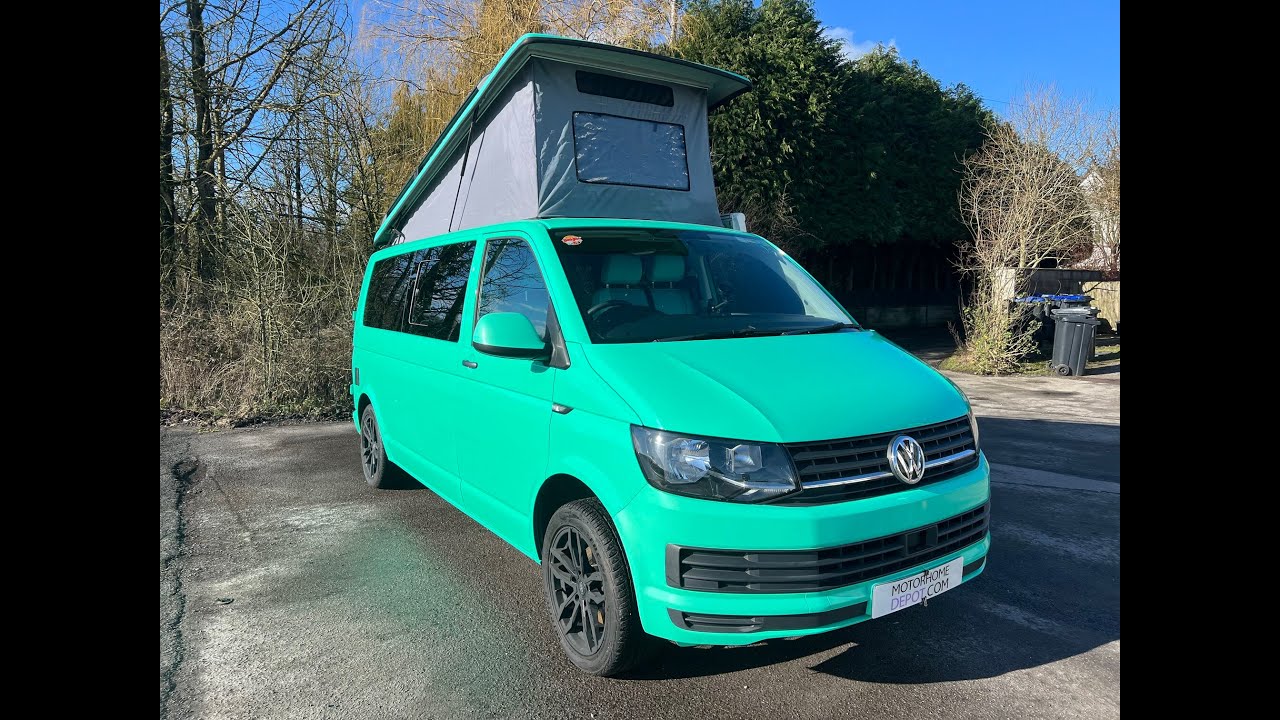 VW T6 Campervan 6 Belt 4 Berth Pop Top Solar Towbar 57k ULEZ Compliant