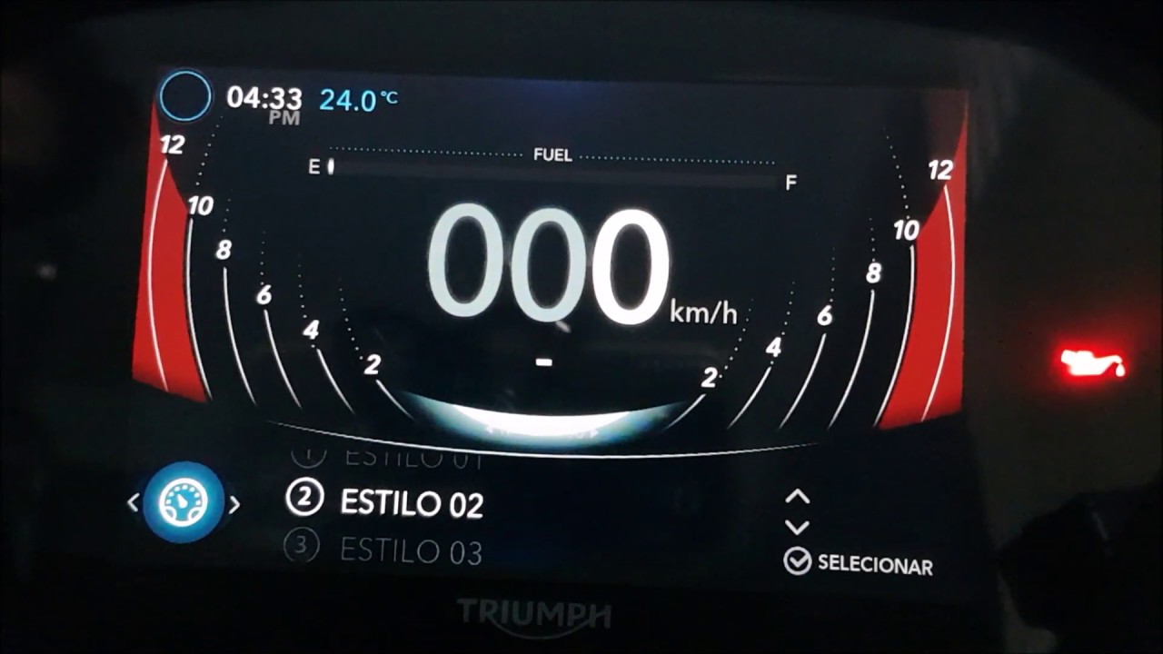 TIGER 800 - PAINEL TFT ( Detalhes das funcionalidades )