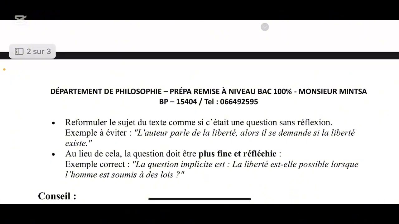 METHODOLOGIE ✍ Commentaire de TEXTE Philosophie: 4 ERREURS A EVITER
