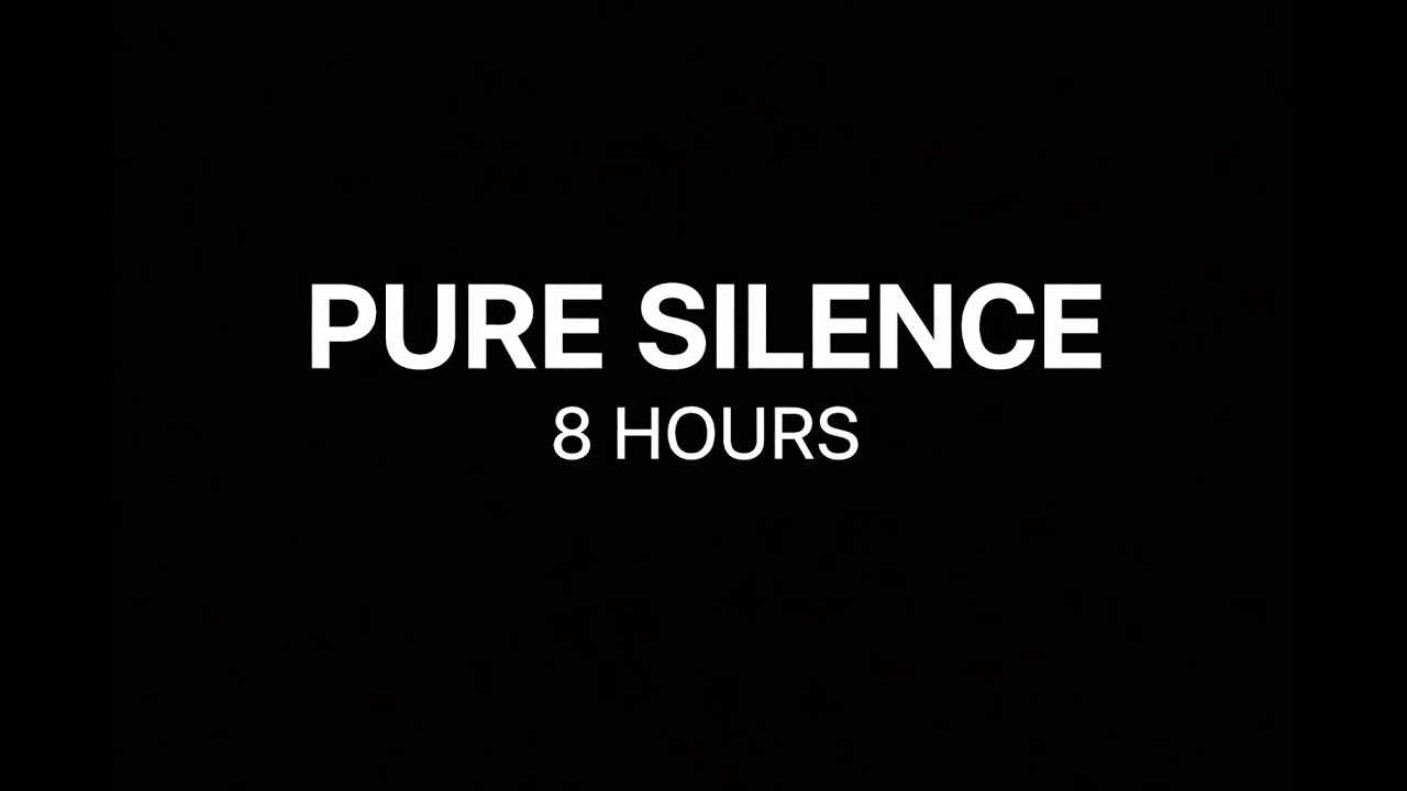 Pure Silence Tone | No Distractions – 8 Hours (Black Screen)