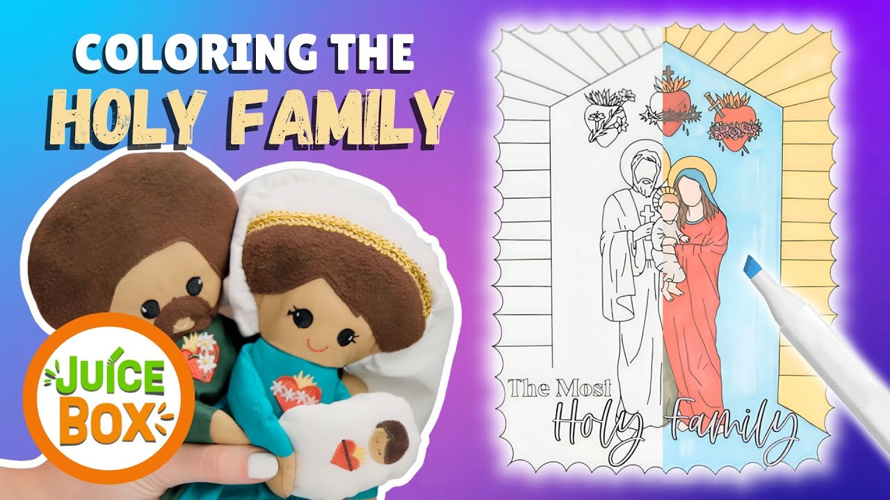 The HOLY FAMILY Coloring and Stories for Kids!