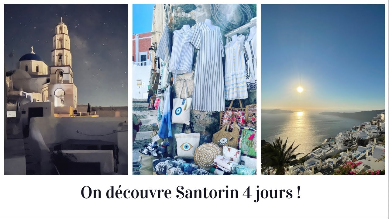 Santorin en famille vlog #1 : Pyrgos, Red beach, Périssa beach & couché du soleil à Imerovigli