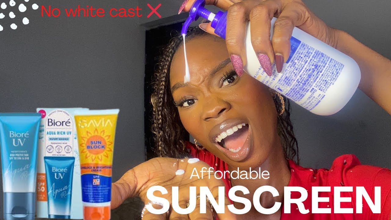 Top Five Affordable Sunscreens in Nigeria with No White Cast | Oily & Dark skin friendly #sunscreen