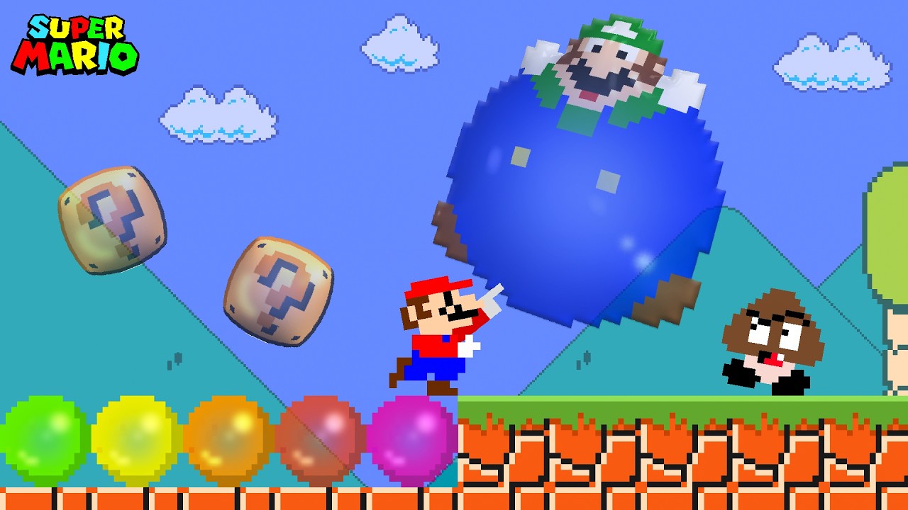 When Mario Turns Everything into Balloon in Super Mario Bros.