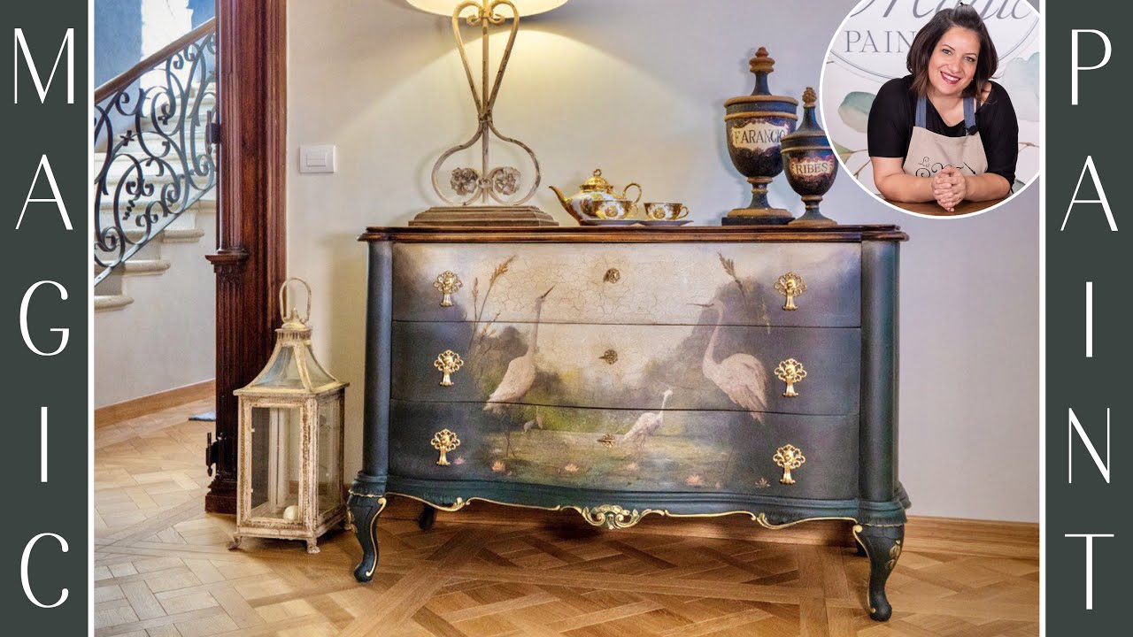 Restyling con Decoupage su vecchio casettone! Chalk Paint per il fai da te®,DIY Elisa & Magic Paint.