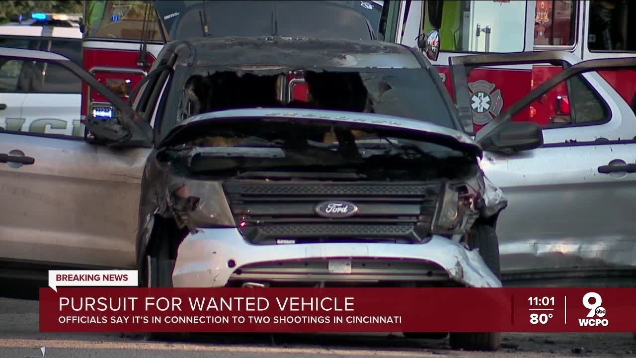 Police pursuit ends in car catching fire, 3 in custody