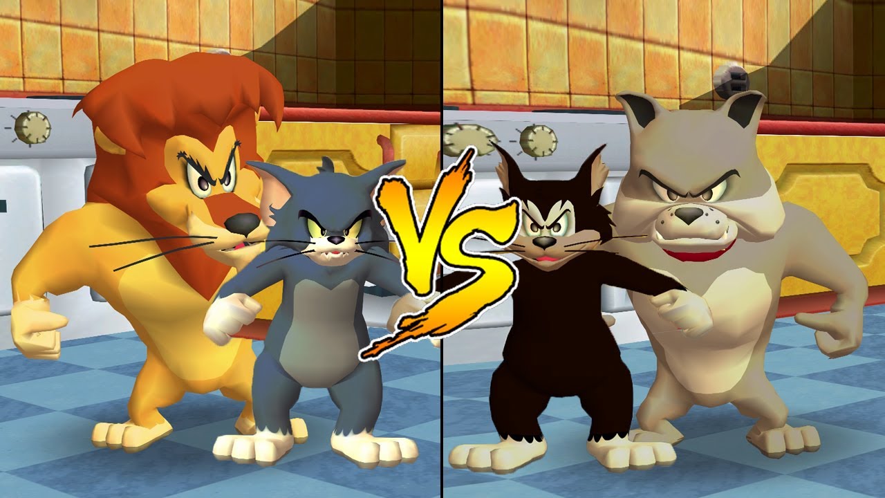 Tom and Jerry in War of the Whiskers HD Tom Vs Lion Vs Butch Vs Spike (Master Difficulty)
