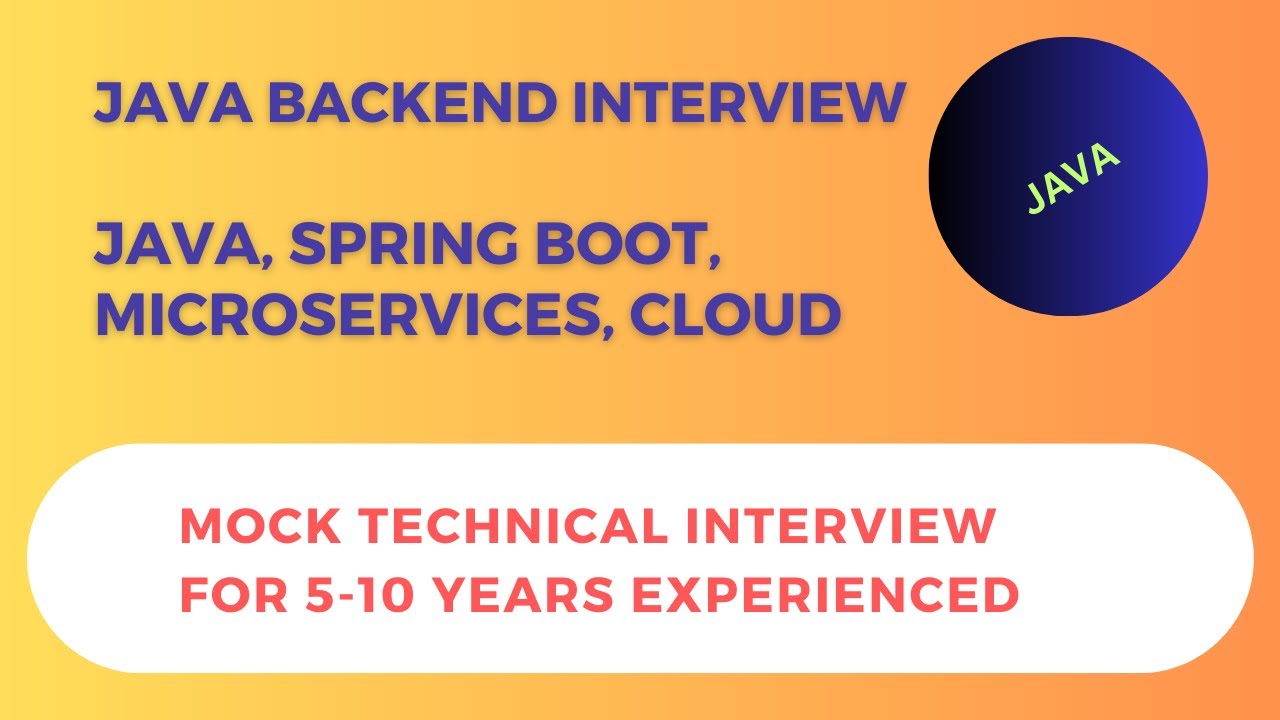JAVA Backend LIVE Mock Interview | Data Structures | Spring Boot | Microservices | Cloud