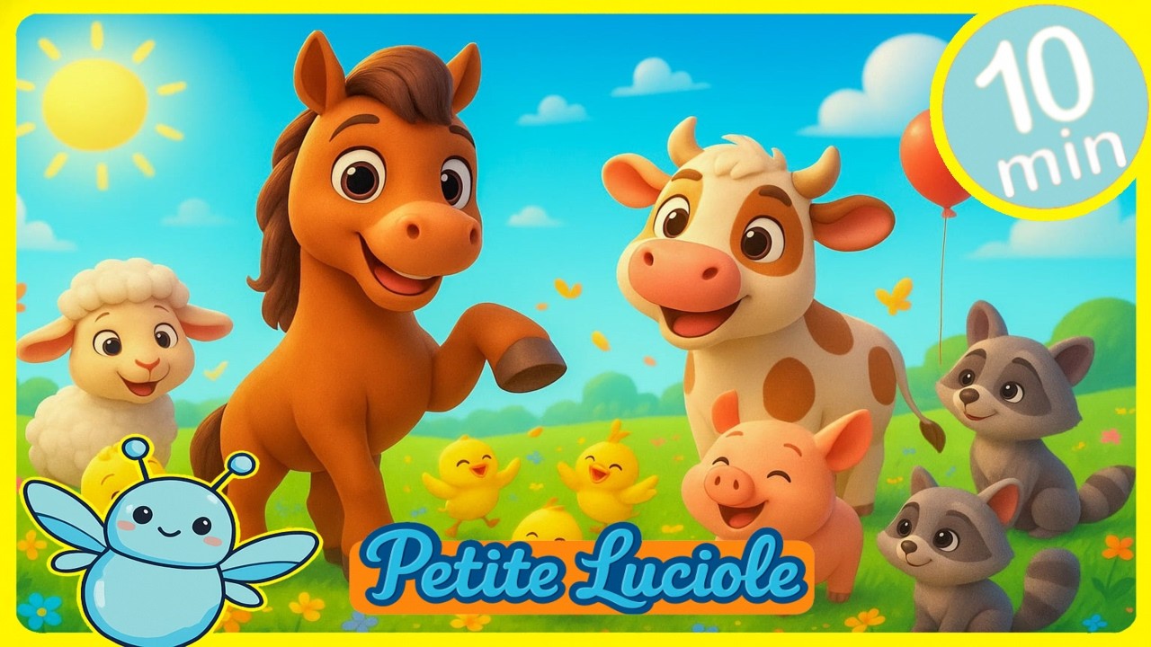 Apprenons à Compter avec le Cheval ! 🐴 | Chansons d’Animaux pour Enfants | Petite Luciole