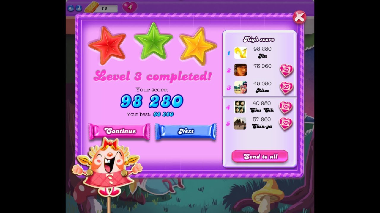 Candy Crush Saga [Dreamworld] Level 3 ★★★ 3 Stars