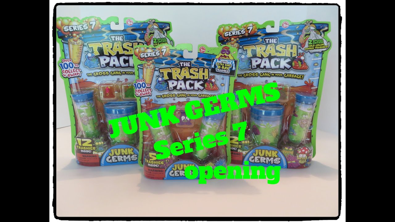 NEW Trash Pack Junk Germs Series 7 Trashies Unboxing Toy Review