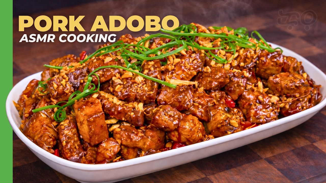 Filipino Pork Adobo ASMR Cooking | No Talking