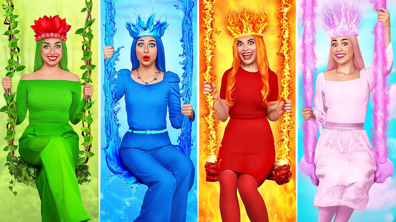 Ateş Kızı, Su Kızı, Hava Kızı ve Toprak Kızı | Kolejde D&ouml;rt Element Multi DO Challenge