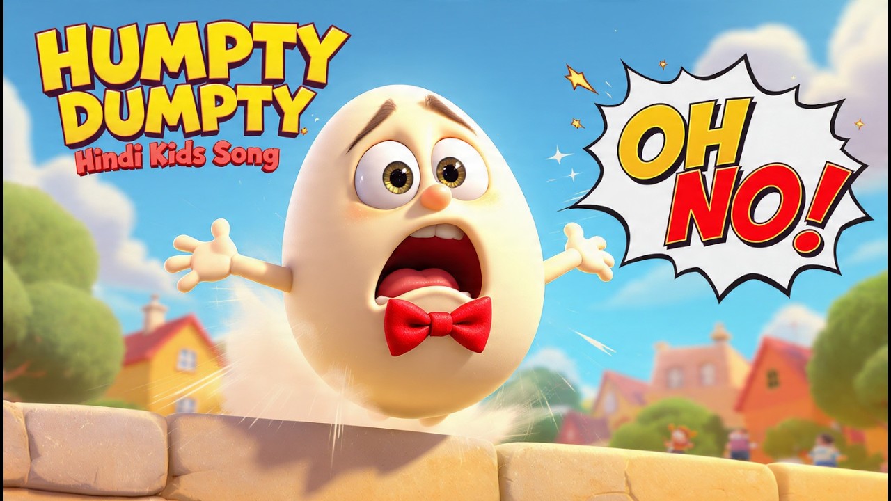 हम्प्टी डम्प्टी अंडा गोल ( HUMPTY DUMPTY ) ''cartoonkids''  Hindi Cartoon for Kids
