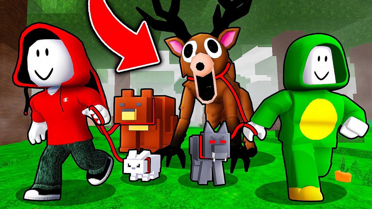 JJ and Mikey Have Tamed all the Pets in 99 Night in The Forest - Maizen Roblox