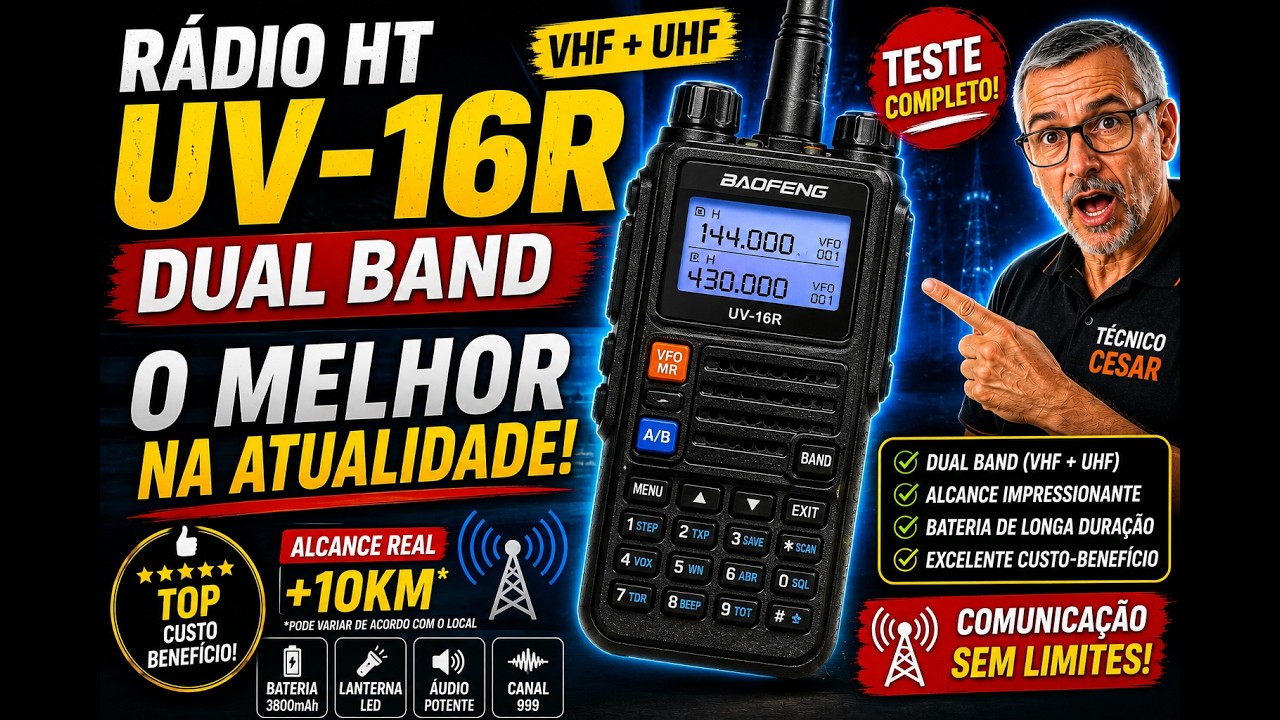 RADIO HT#UV16R#dual band#o melhor na atualidade@csreletronica