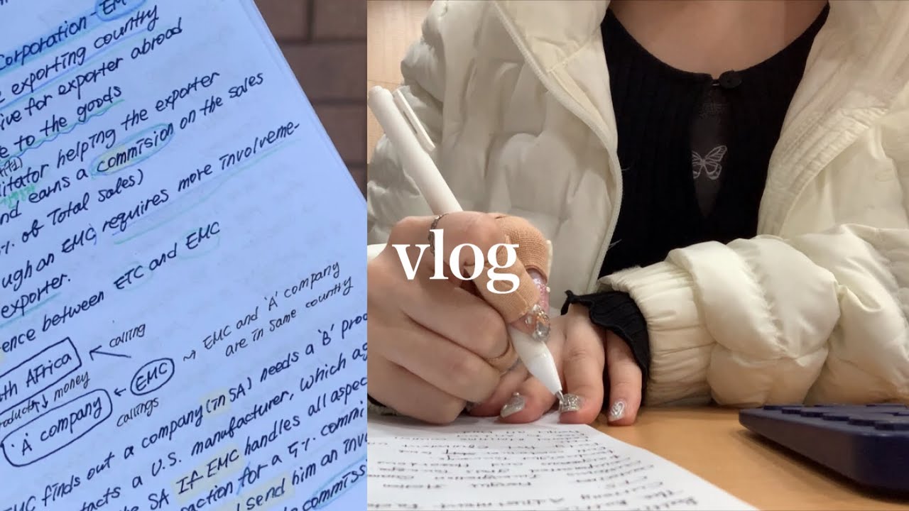 대학생 시험기간 브이로그 | 이브, 프시케, 그리고 대학교 4학년의 수염, Die job death car??, 로준생 브이로그
