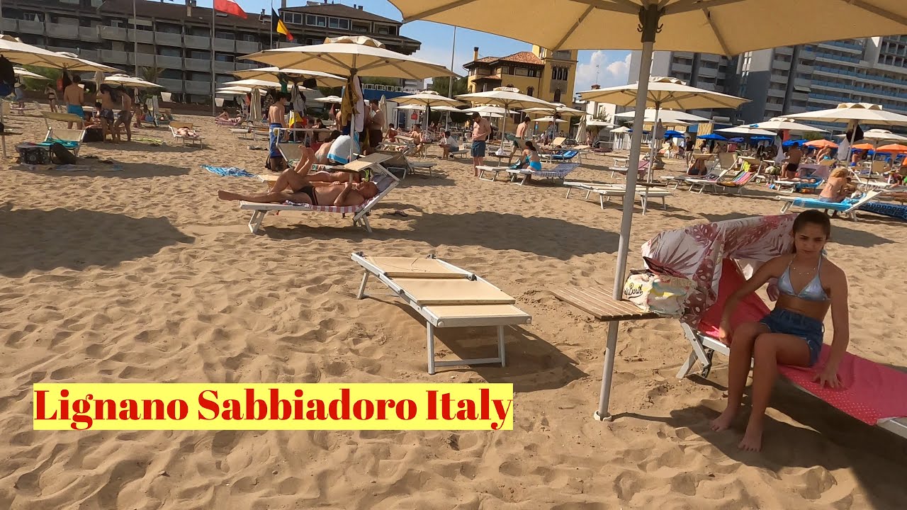 LIGNANO SABBIADORO ☀️🌊 BEACH WALK 4K – Italy 🇮🇹