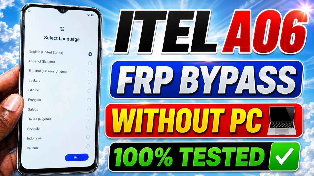 🔓 Itel A06 FRP Bypass 2026 | New Working Method Without PC