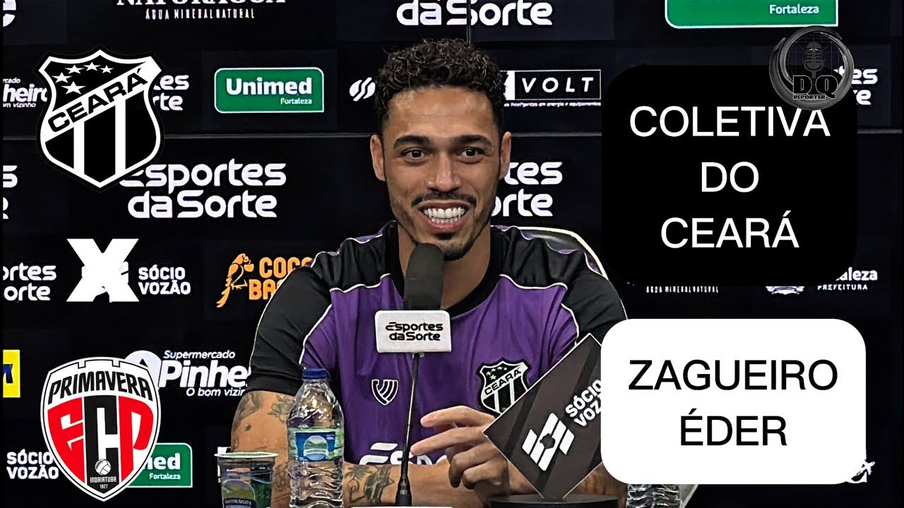 COLETIVA DO CEARÁ COM O ZAGUEIRO ÉDER ANTES DE CEARÁ X PRIMAVERA