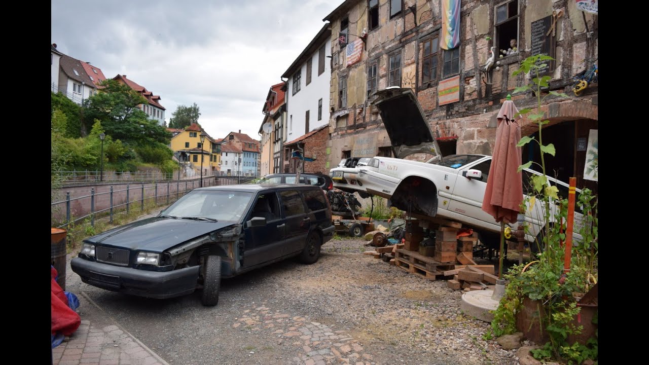 Motorwechsel auf dem Hof: VOLVO 850 TDI / V70I mit Motorträger + Tausch Lenkgetriebe ~ Engine-Swap