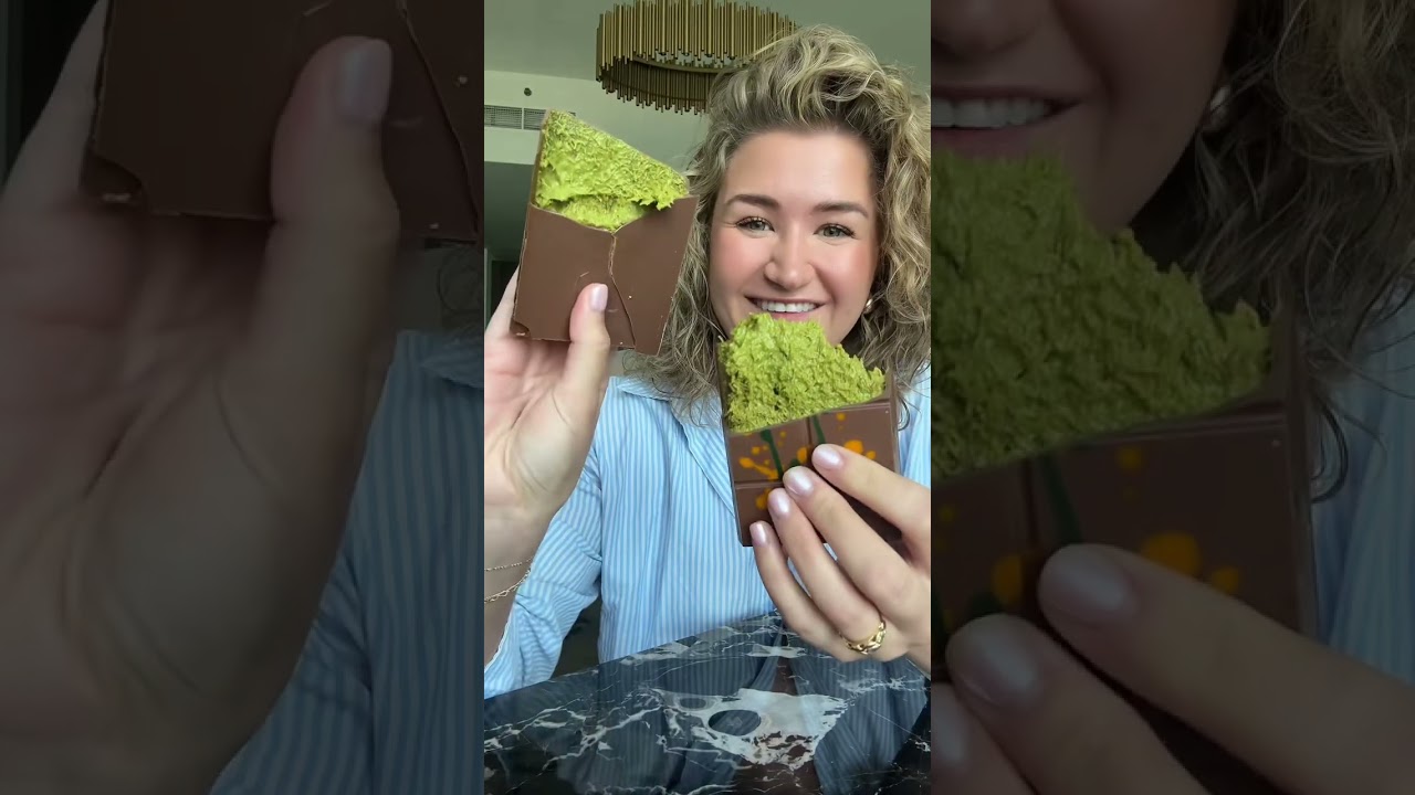 Trying the VIRAL DUBAI CHOCOLATE BARS 🍫