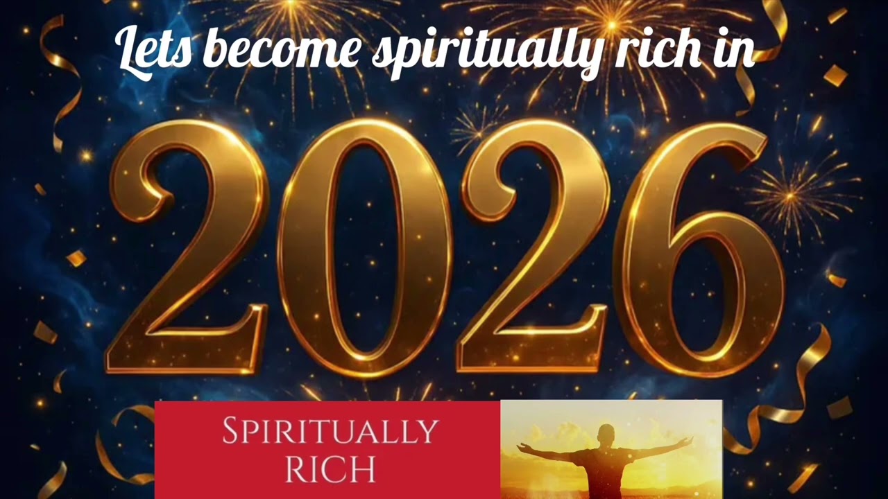 Happy New Year. Let’s become more spiritually rich in 2026. 