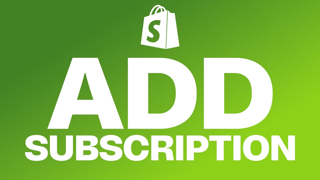 How To Add Subscriptions On Your Shopify (2026) Step by Step