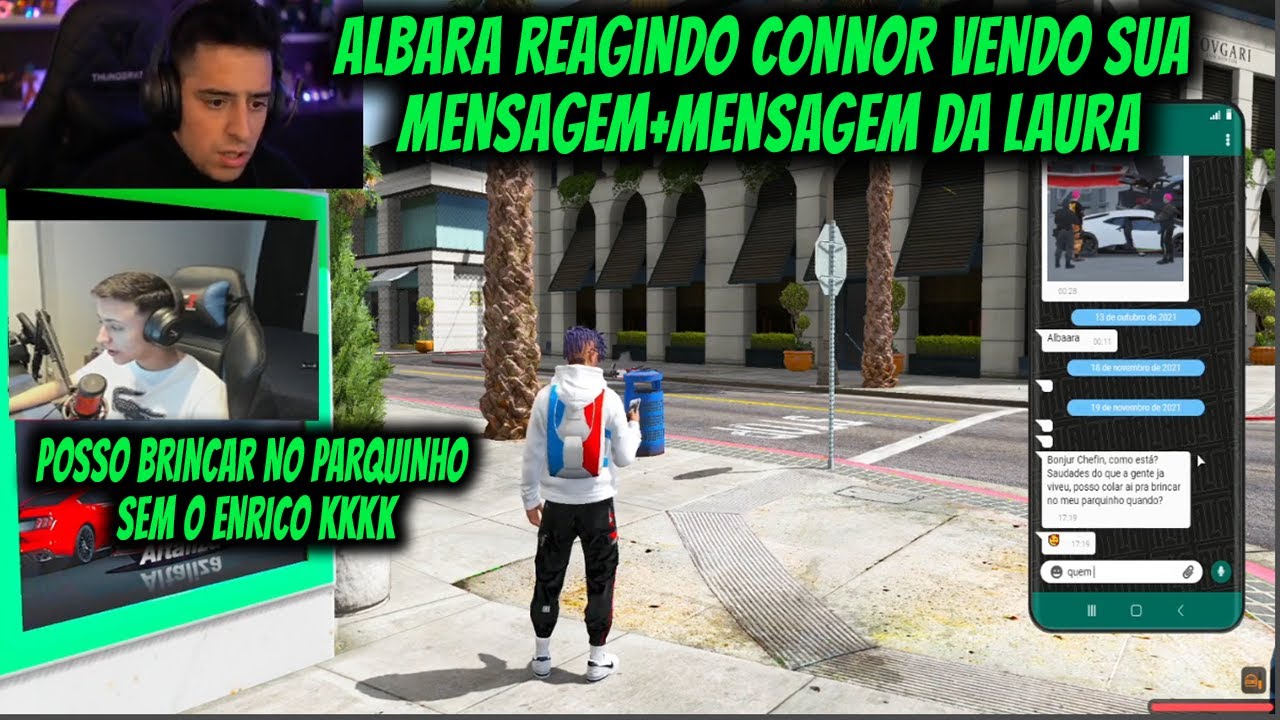 ALBARA REAGINDO CONNOR VENDO SUA  MENSAGEM+MENSAGEM DA LAURA