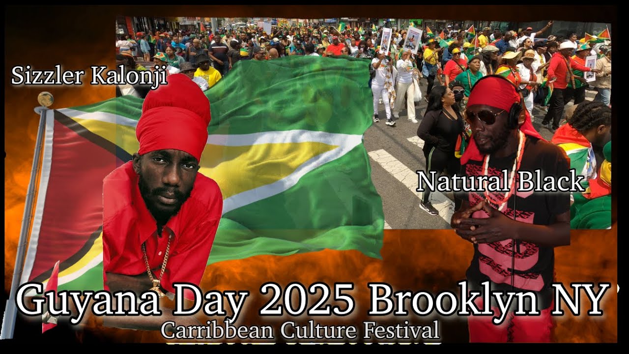 Guyana Day 2025 in NYC Brooklyn.  Sizzla Kalonji & Natural Black 🇬🇾🇬🇾🇬🇾