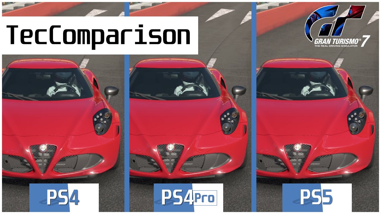 Gran Turismo 7 | PS4 vs. PS4 Pro vs. PS5 | Grafikvergleich / Graphics Comparison | TecComparison