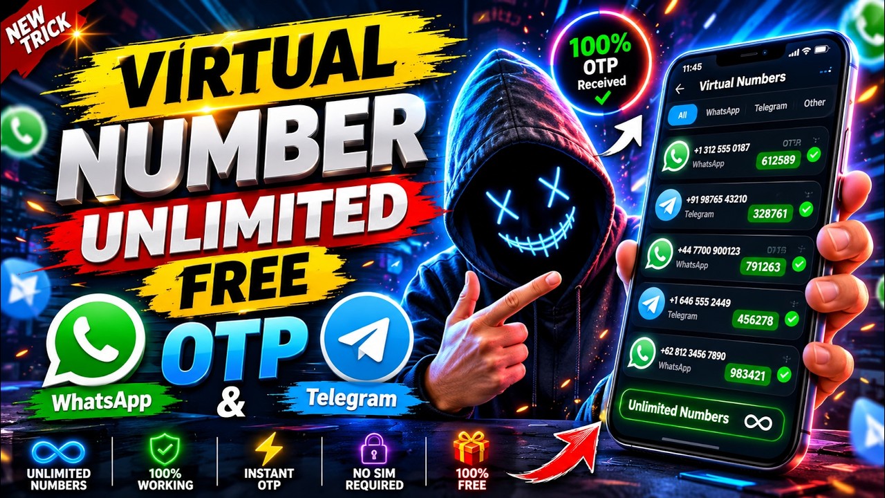 Free Virtual Number for WhatsApp, Telegram & OTPs (2026) Fake Whatsapp kaise Banata 2026 Temp Number