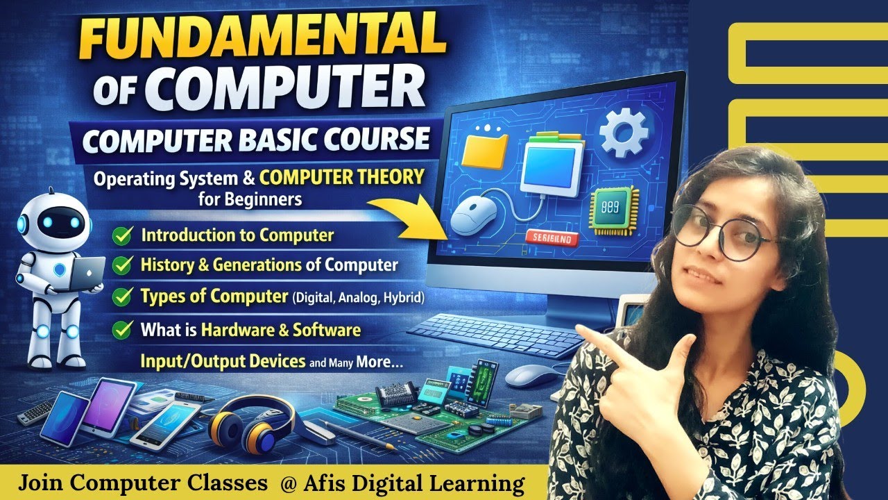 Fundamentals of Computer | Computer Basics Course | Operating System & Computer Theory for Beginners