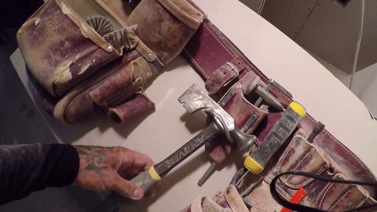 What's in my tool bags, drywall set up. Occidental leather big oxy nailbags
