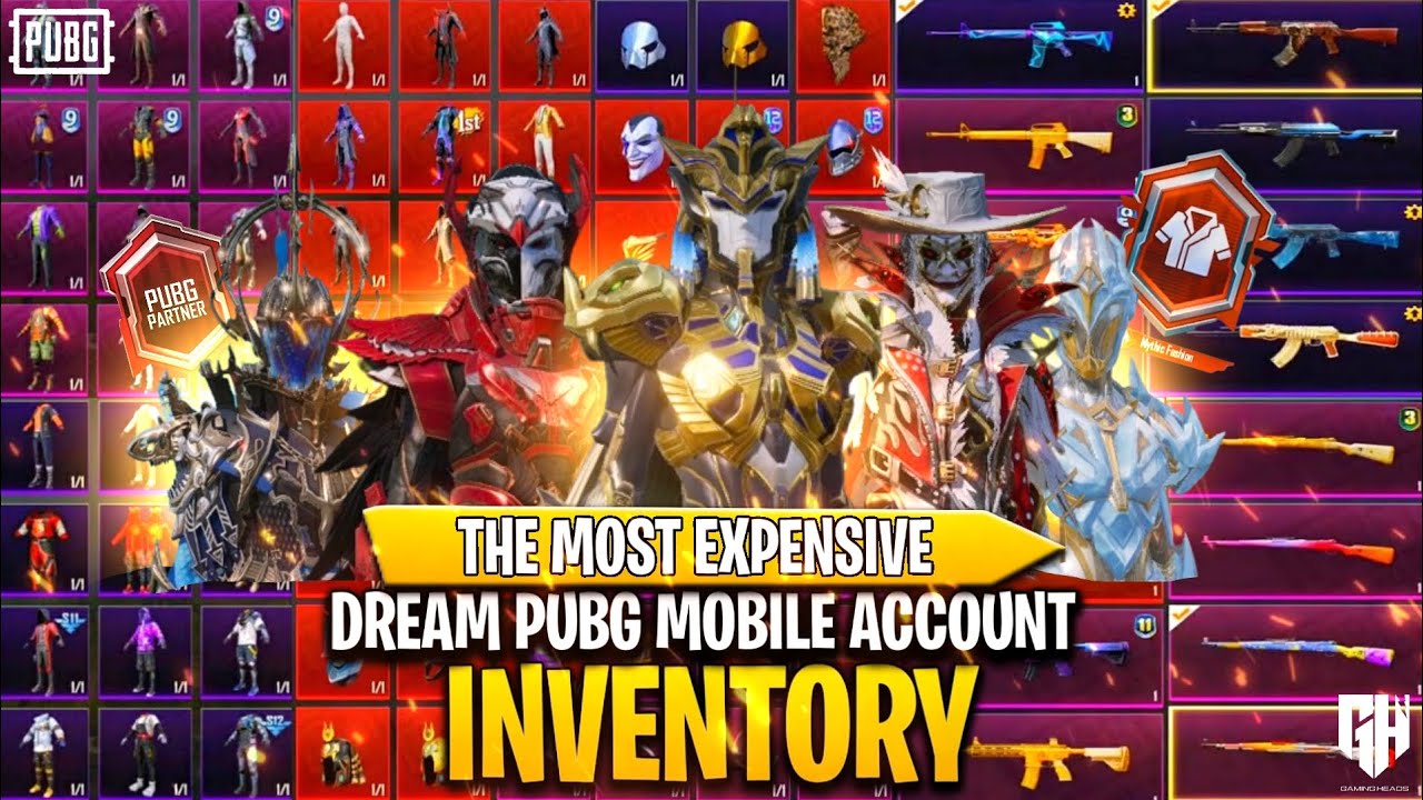 PUBG Mobile Most Expensive Inventory Tour | GH SHEIKH Inventory Tour | Gaming Heads