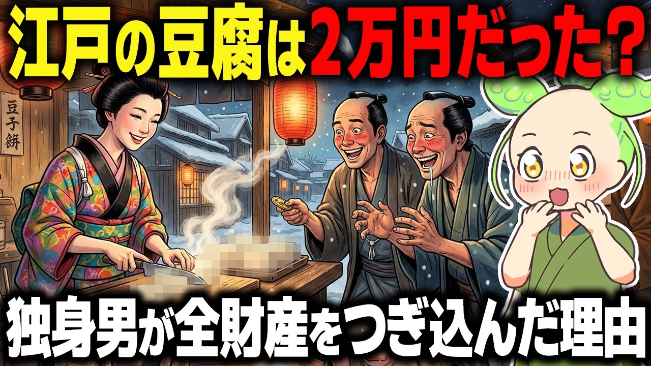 【衝撃！】たかが豆腐に2万円？江戸の食事情がヤバい…独身男が全財産をつぎ込んだ理由とは【ずんだもん＆ゆっくり解説】