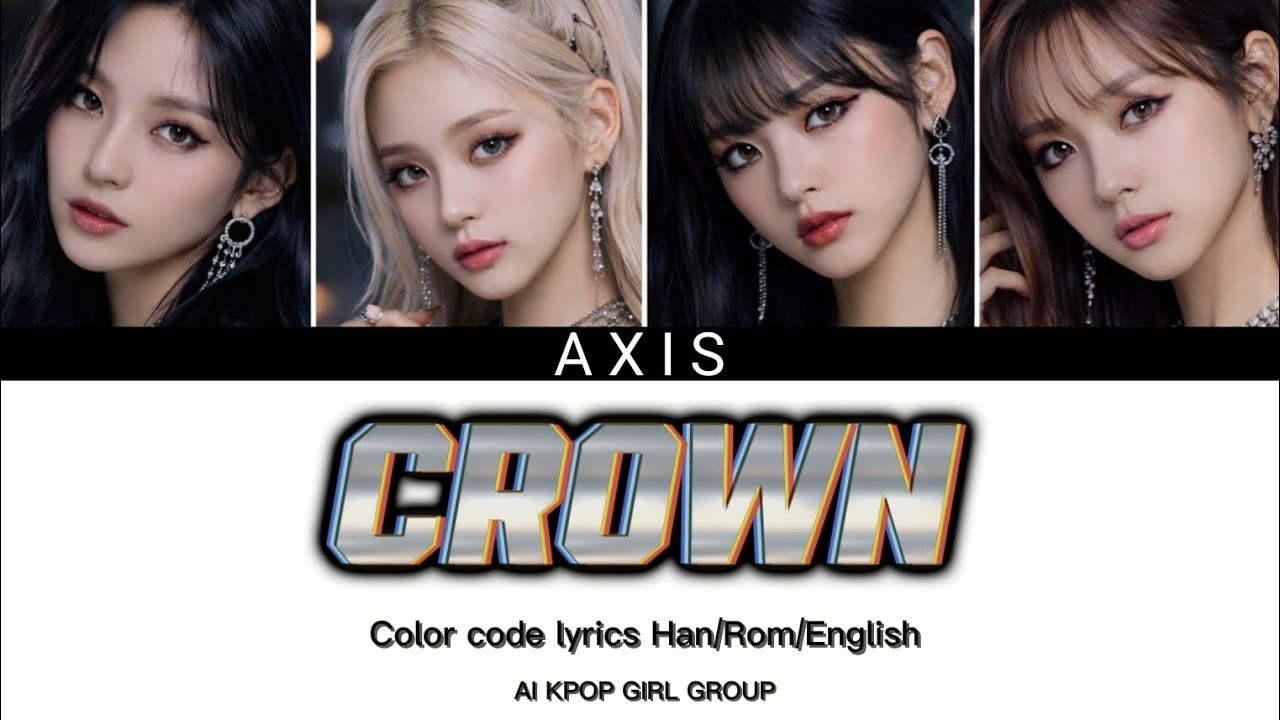 AXIS - CROWN (AI KPOP GIRL GROUP) [color code lyrics Han/Rom/English]