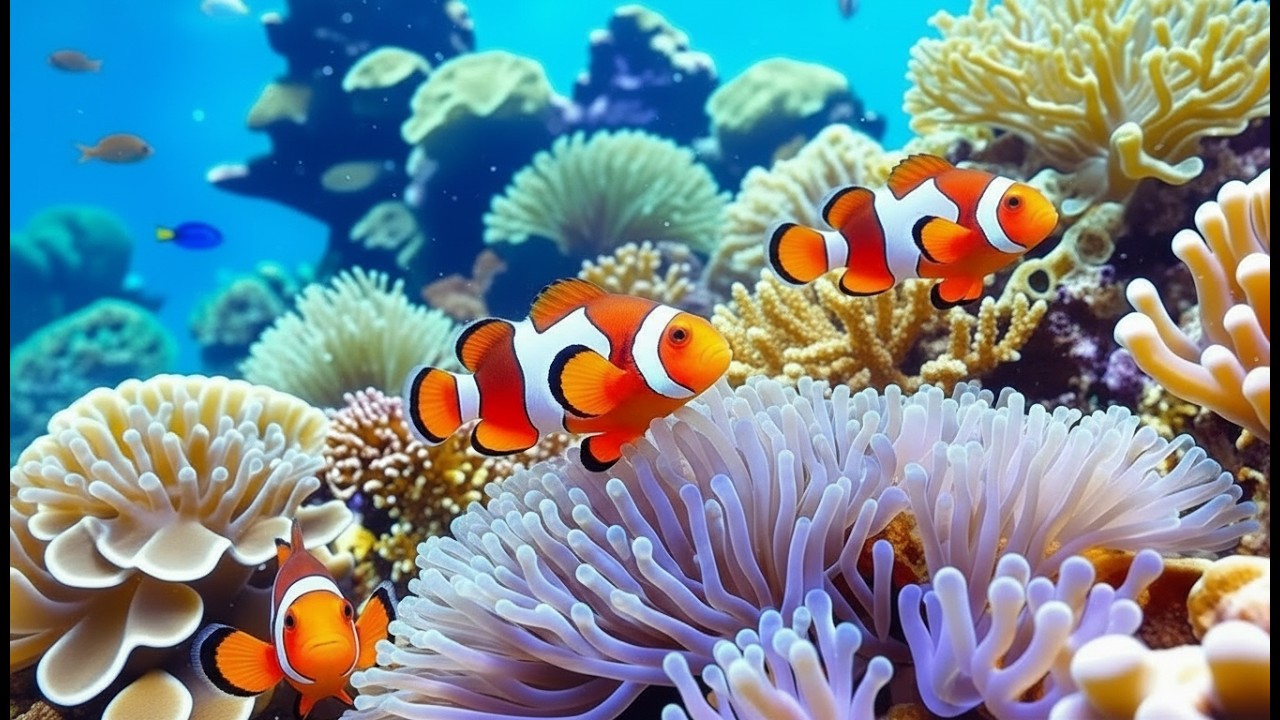 The Best 4K Aquarium - Dive Into The Mesmerizing Underwater Realm, Sea Jellyfish, Coral Reefs .