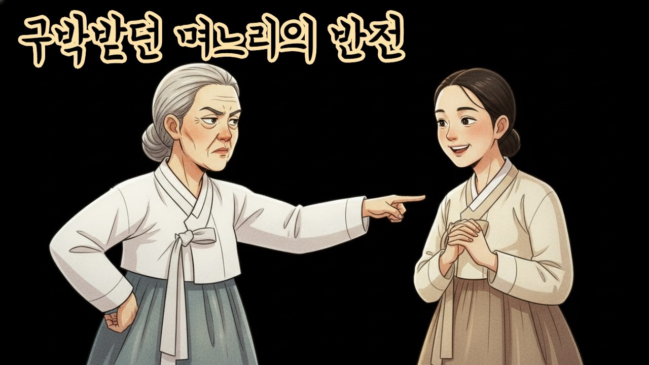 구박받던 며느리의 반전/큰 아들만 사랑한 시어머니,며느리의 한 수에 무너졌다/옛날이야기/야담이야기/며느리이야기
