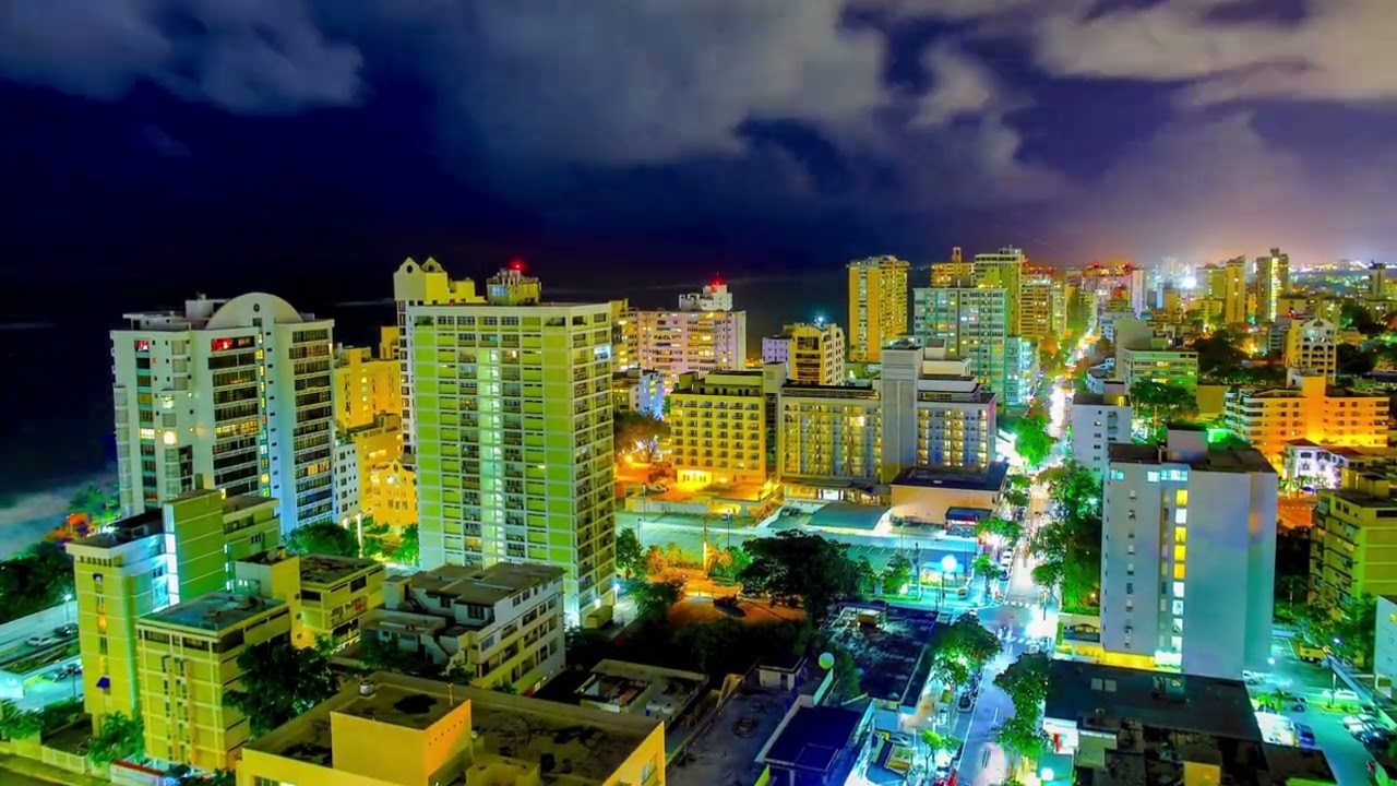 Aerial Views of Puerto Rico with Background Music