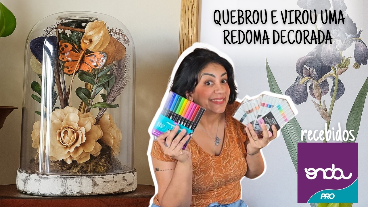 DIY | FIZ UM LINDA REDOMA DECORADA | RECEBIDOS DA ONDA PRO