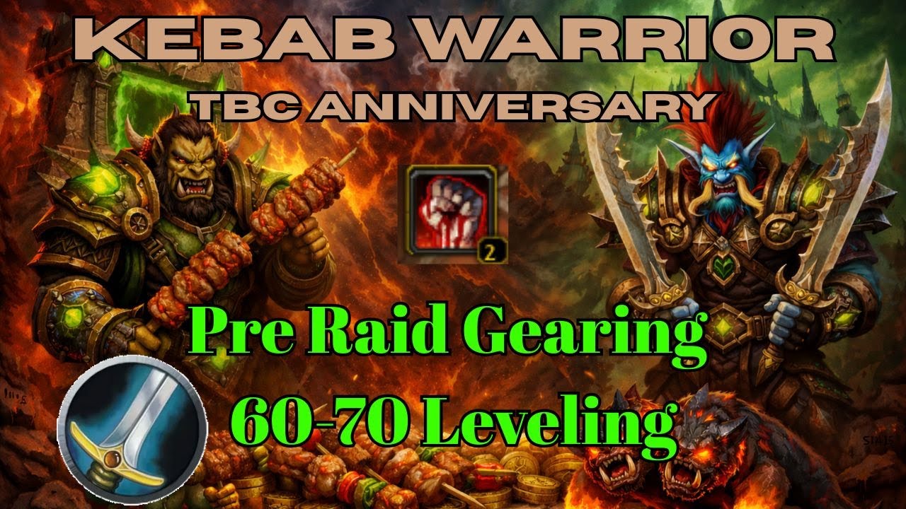 Kebab Warrior Pre Raid BIS & Leveling Guide TBC Anniversary