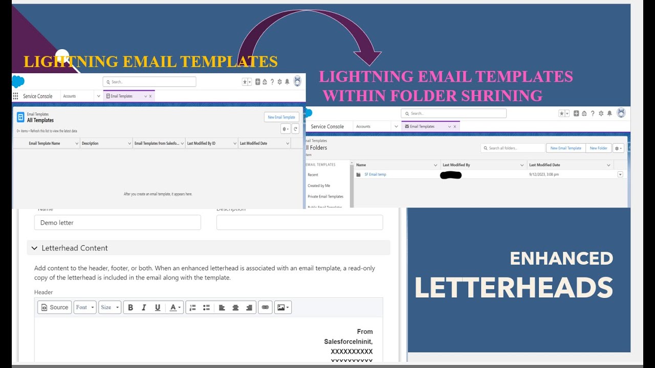 Creating Email Templates | Enhanced Letterhead and Folders in Lightning Experience |#salesforce  #t