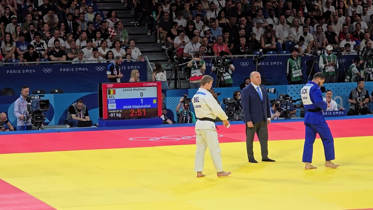Paris 2024 Judo Men -81 kg Elimination Round of 64 - Matthias CASSE vs Sibghatullah ARAB